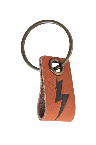 Leather Bolt Keychain Luxury Accessory RocFather